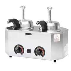 Pro Deluxe 2029C Dual 3 Qt. Warmer with 2 Heated Spout Pumps by Paragon