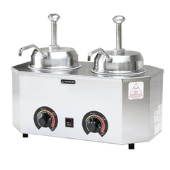 Pro Deluxe 2029B Dual 3 Qt. Warmer with 2 Pumps by Paragon