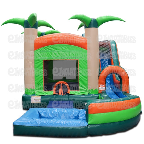 18'H Jump N Splash Tropical w/ Pool by eInflatables
