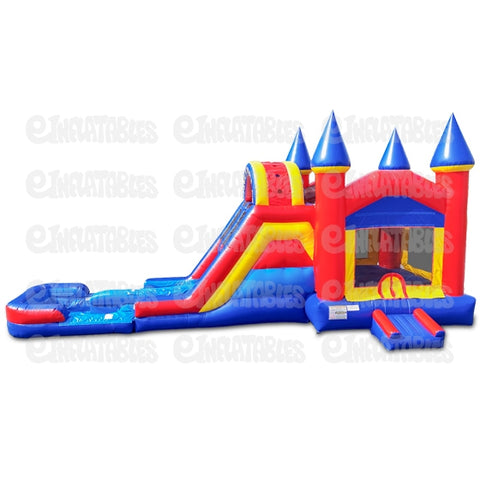 18'H Bounce N Double Dip Dual Lane w/ Pool by eInflatables