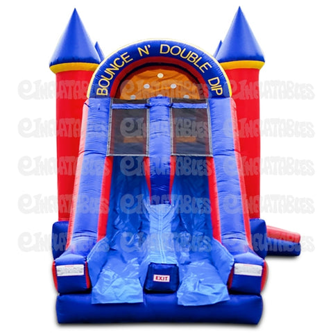 18'H Bounce N Double Dip Castle (Combo Only) by eInflatables