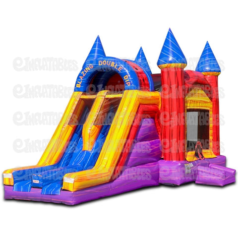 18'H Blazing Double Dip Castle (Combo Only) by eInflatables