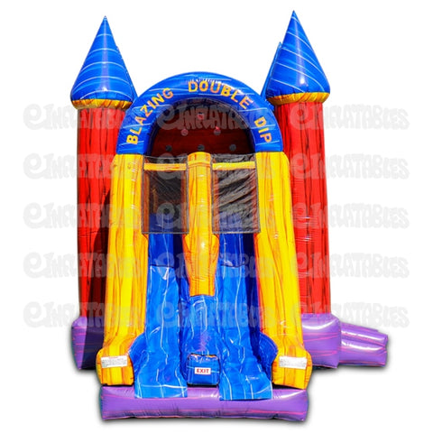 18'H Blazing Double Dip Castle (Combo Only) by eInflatables