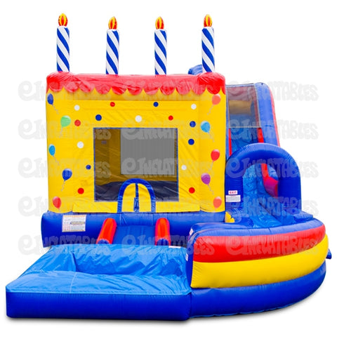 18'H Jump N Splash Birthday Cake w/ Pool by eInflatables