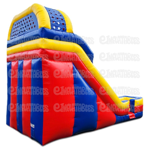 20'H Dual Lane Dry Slide with Side Exits by eInflatables