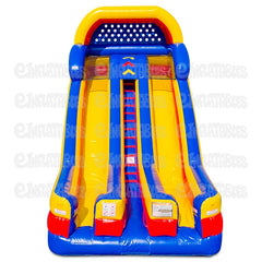 20'H Dual Lane Dry Slide with Front Exits by eInflatables