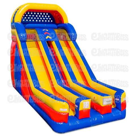 18'H Dual Lane Front Exits(Same Platform as 24 Slide) by eInflatables