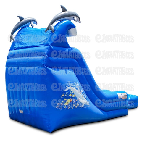 18'H Dual Lane Super Splash Down with Pool by eInflatables