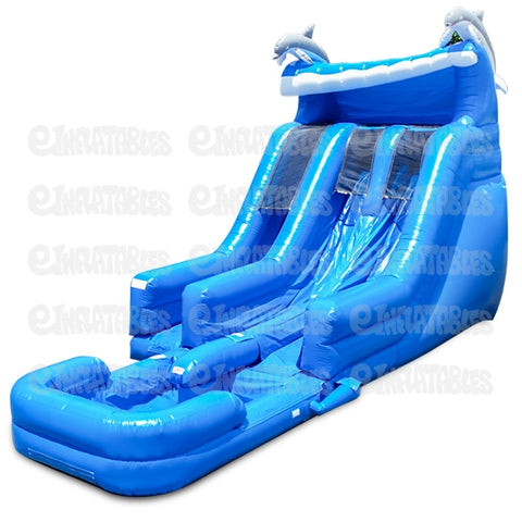 18'H Dual Lane Super Splash Down (Slide Only) by eInflatables