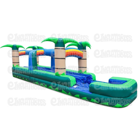 22'H Tropical 2 Lane Run N Splash Combo by eInflatables