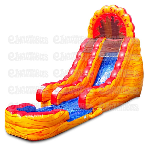 18'H Fire N Splash (Slide Only) by eInflatables