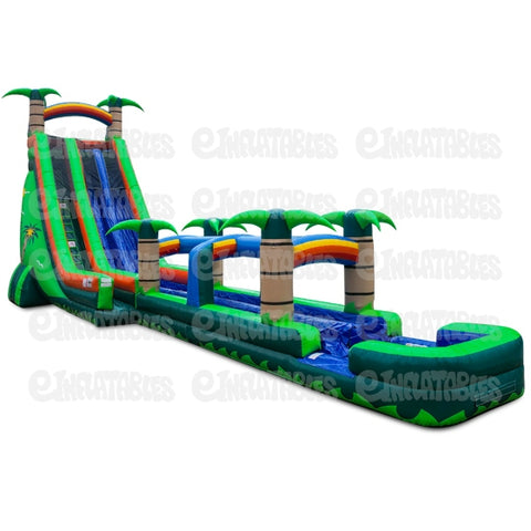 32'H Tropical 2 Lane Run N Splash Combo by eInflatables