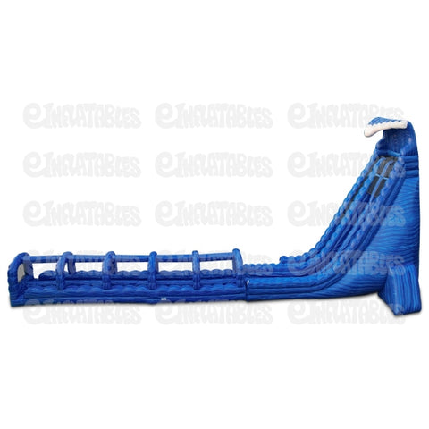 36'H Blue Crush 2 Lane Run N Splash Combo by eInflatables