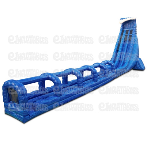36'H Blue Crush 2 Lane Run N Splash Combo by eInflatables