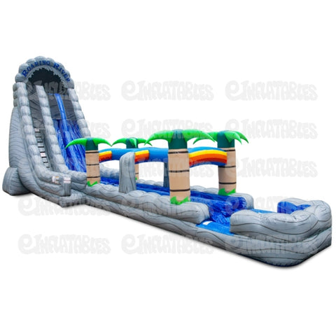 36'H Roaring River 2 Lane Run N Splash Combo by eInflatables