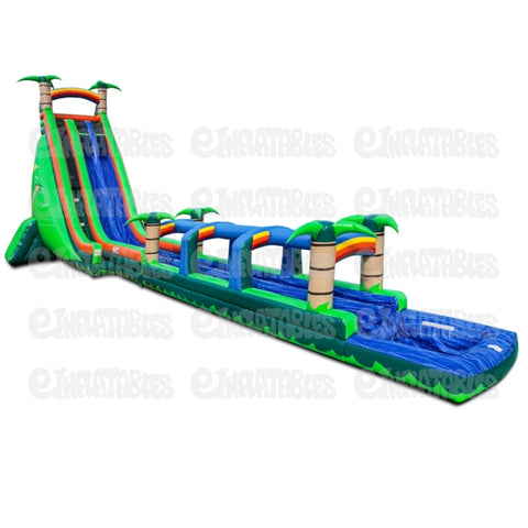 36'H Tropical 2 Lane Run N Splash Combo by eInflatables