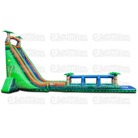 36'H Tropical 2 Lane Run N Splash Combo by eInflatables