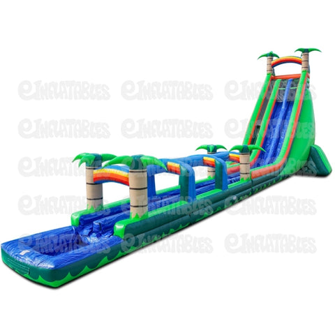 36'H Tropical 2 Lane Run N Splash Combo by eInflatables