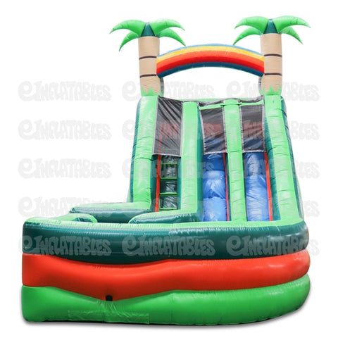 16'H Tropical Wild Splash with Landing Water Slide by eInflatables