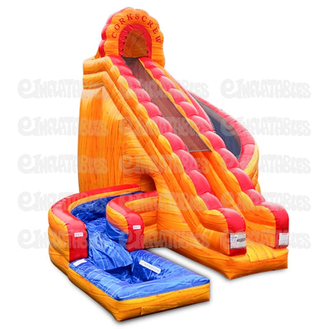 22'H Corkscrew Fire with Pool by eInflatables