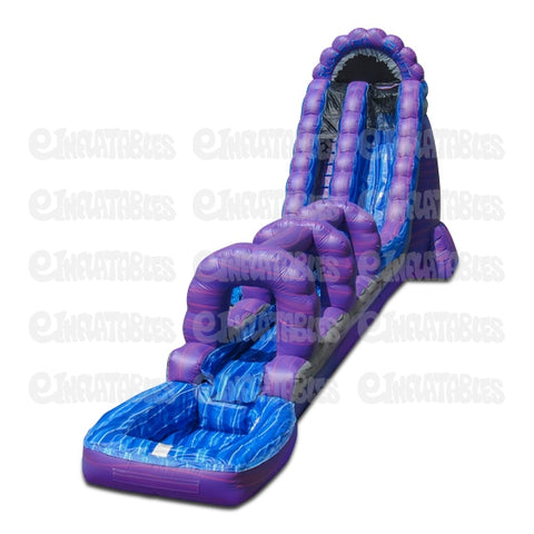 22'H Purple River Single Lane Run N Splash Combo by eInflatables