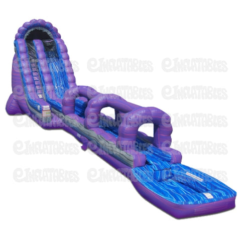 22'H Purple River Single Lane Run N Splash Combo by eInflatables