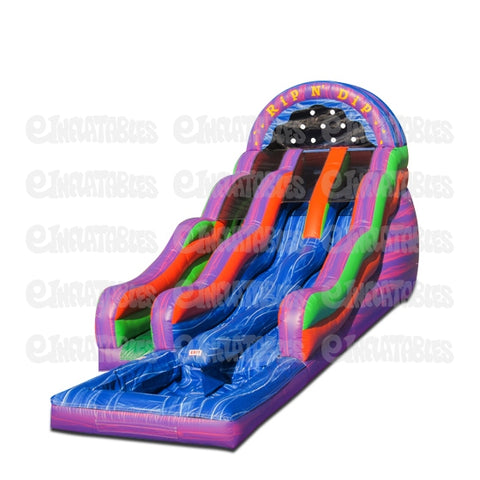 16'H Rainbow Rip N Dip with Pool by eInflatables