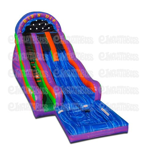 16'H Rainbow Rip N Dip with Pool by eInflatables