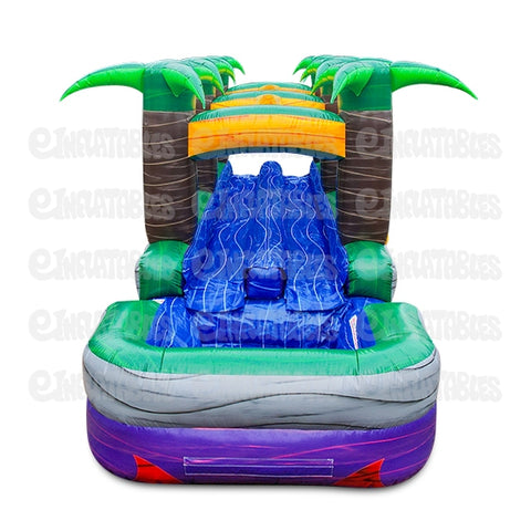 9'H Caribbean Blast 2 Lane Run n Splash by eInflatables