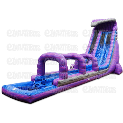 27'H Purple Crush-2 Lane Slide by eInflatables