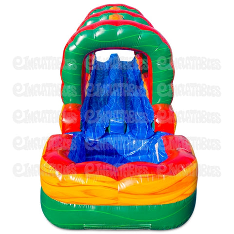 10'H Ruby Run N Splash 2 Lane Slide by eInflatables