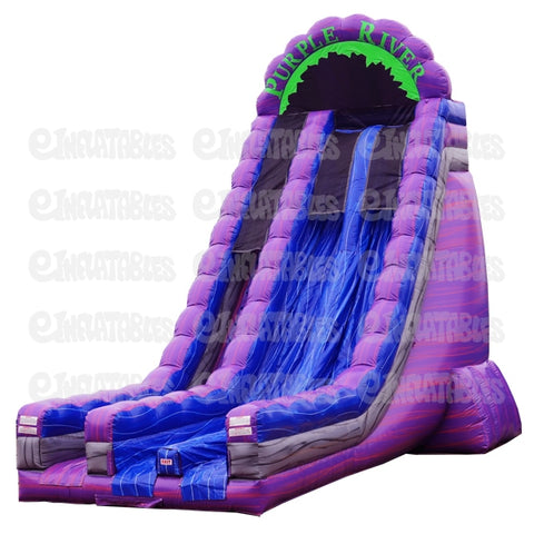 27'H Purple River Dual Lane Slide by eInflatables