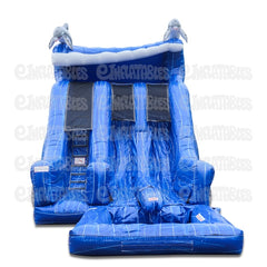 18'H Aqua Rock Dual Lane Splash Down 2 (Slide Only) by eInflatables