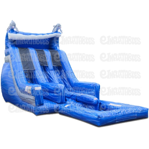 18'H Aqua Rock Dual Lane Splash Down 2 (Slide Only) by eInflatables