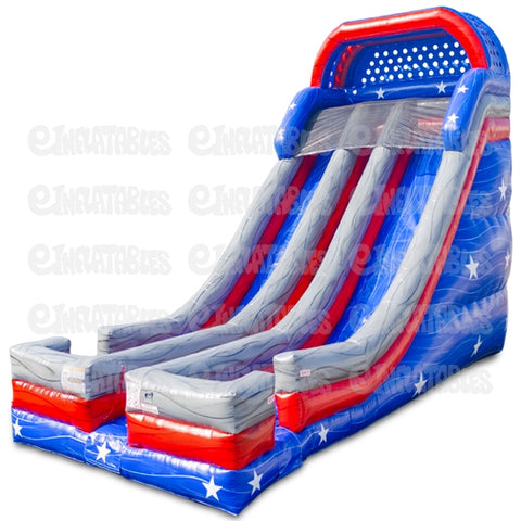 24 Patriotic Dual Lane Slide with Side Exits