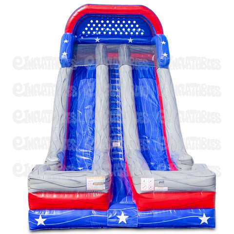 24 Patriotic Dual Lane Slide with Side Exits