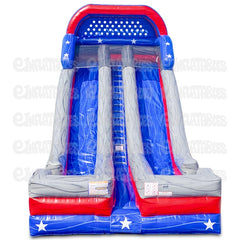 24 Patriotic Dual Lane Slide with Side Exits