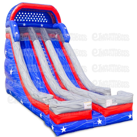 24 Patriotic Dual Lane Slide with Side Exits