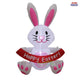 5' Air Blown Inflatable Easter Bunny w/ Happy Easter Banner by Gemmy Inflatable