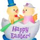 5' Easter Chicks in Easter Egg Boat Scene by Gemmy Inflatable