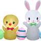 6.5' Gemmy Airblown Easter Collection Scene w/ Easter Bunny, Chick, and Eggs