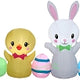 6 1/2' Easter Collection Scene w/ Easter Bunny, Chick, and Eggs by Gemmy Inflatable
