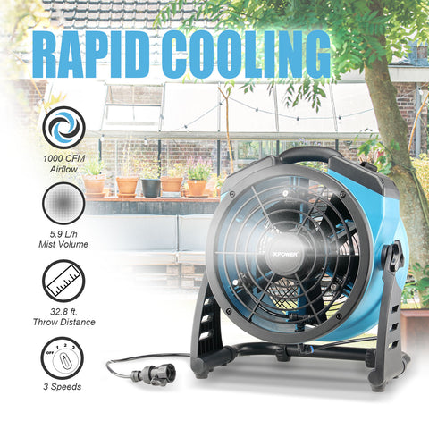 XPOWER FM-65 Multi-purpose misting fan and air circulator