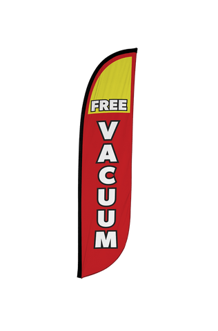 Free Vacuum Feather Flag Red