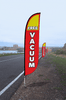 Image of Free Vacuum Feather Flag Red