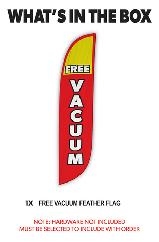 Free Vacuum Feather Flag Red