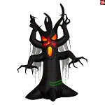 12' Gemmy Airblown Inflatable Fire and Ice Projection Halloween Scary Dead Tree