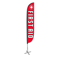 First Aid Feather Flag