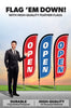 Image of Open Feather Flag - Variety 3 Pack w/ Ground Spike Pole Set