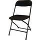 (100) Steel/Poly Folding Chair - Black